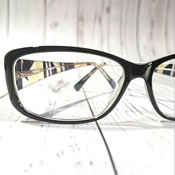 NEW Full Rim Eyeglass Frame by Enhance, black crystal trendy glasses, 56-14-140 - Picture 3 of 5